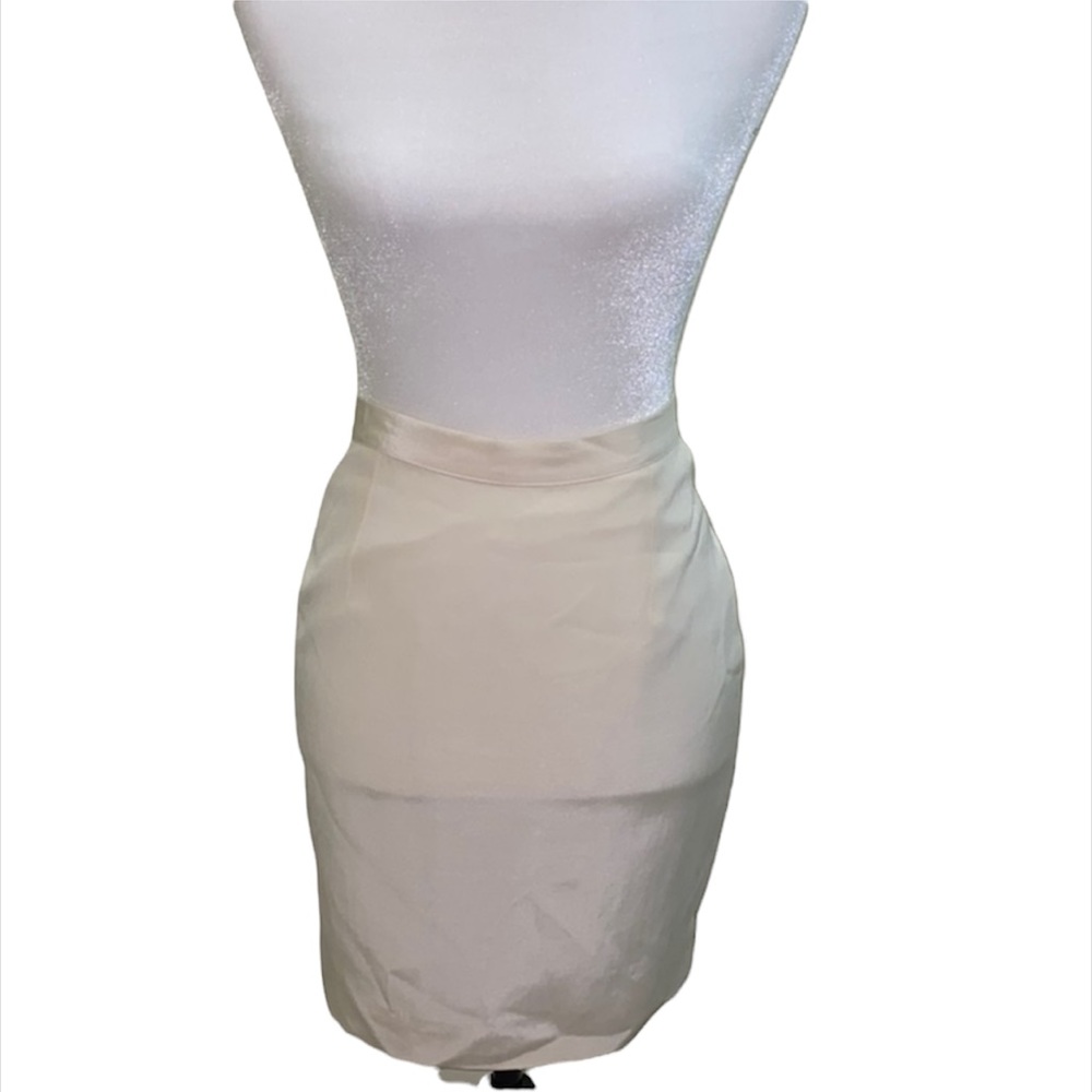NWOT Auth Versus Gianni Versace Italy zip up skirt size 24 white dressy classic